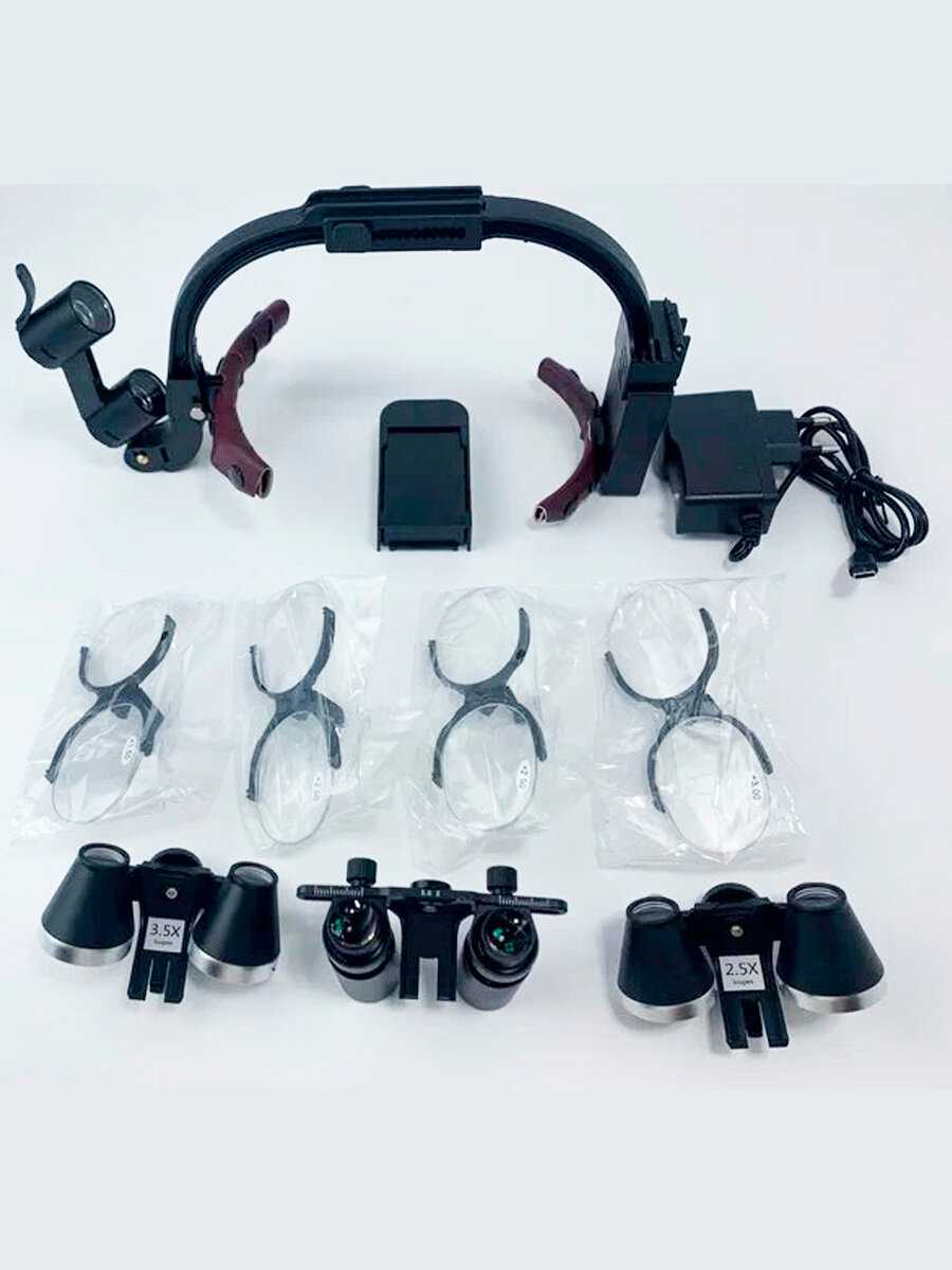 Налобный осветитель с бинокулярными лупами фотография 2