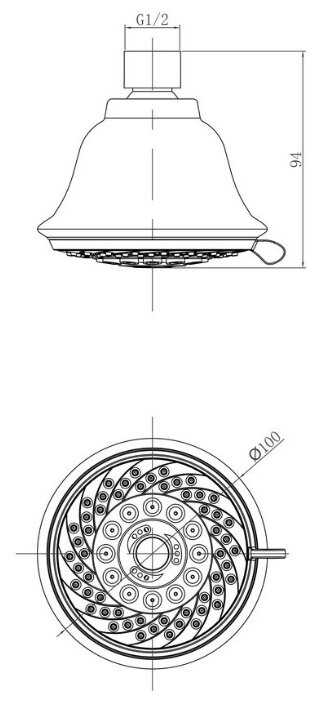Лейка верхнего душа Lemark LM8040C, хром фотография 1