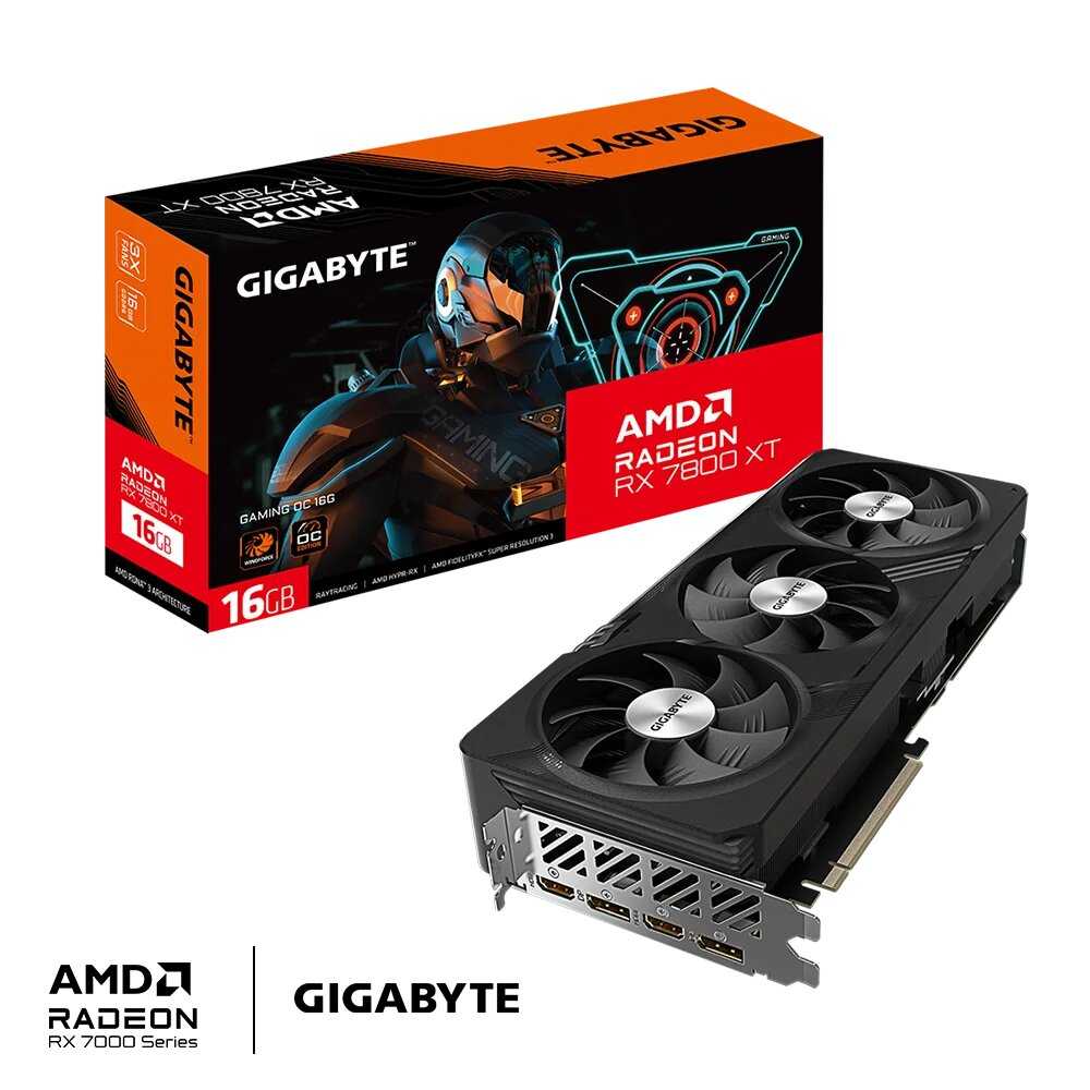 Видеокарта AMD Radeon RX 7800 XT Gigabyte (GV-R78XTGAMING OC-16GD) фотография 7