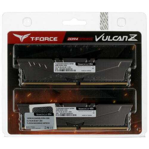 Оперативная память Team Group T-FORCE Vulcan Z 16 ГБ DDR4 DIMM CL16 (TLZGD416G3200HC16FDC01) фотография 7