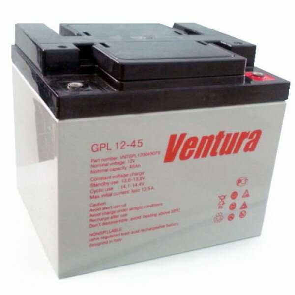 Аккумуляторная батарея Ventura GPL 12-45 (12В 45 А·ч) фотография 5