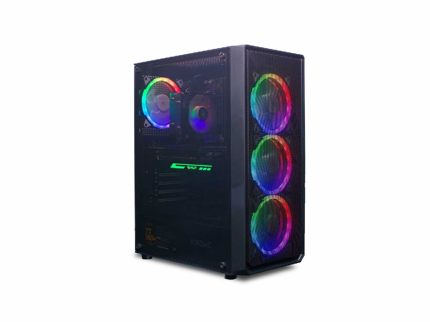 Игровой компьютер юкомс i3 14100F, RX 5700 XT 8GB, SSD 2TB, 32GB DDR4, БП TT500 500W фотография 16