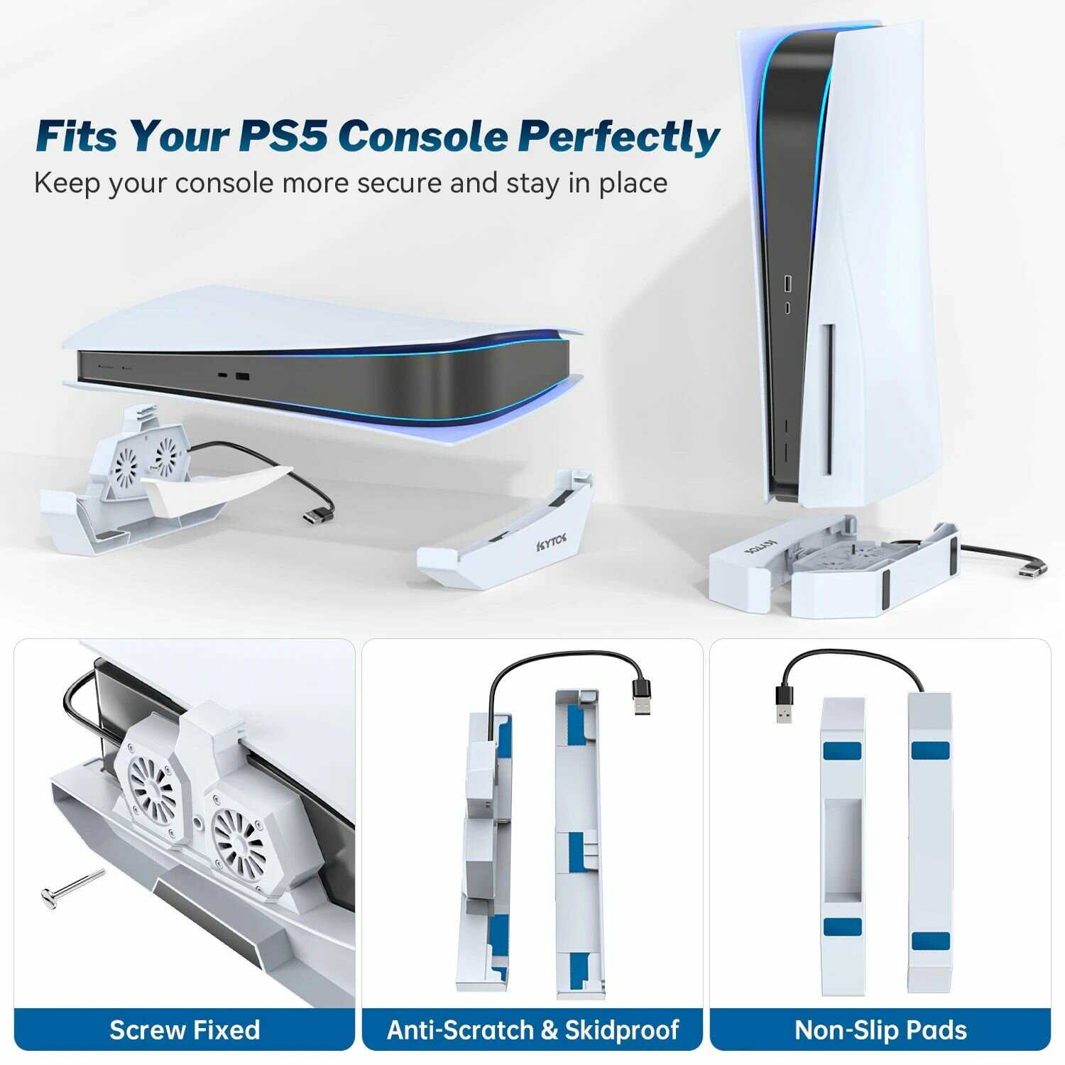 Подставка с охлаждением MyPads для игровой приставки Sony PlayStation 5 (Kytok) фотография 3