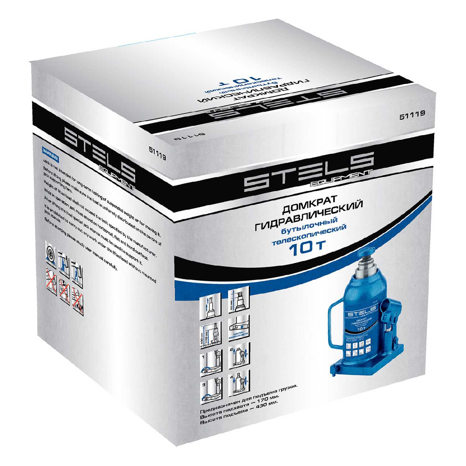 Домкрат бутылочный гидравлический Stels Домкрат бутылочный гидравлический (51119) фотография 20