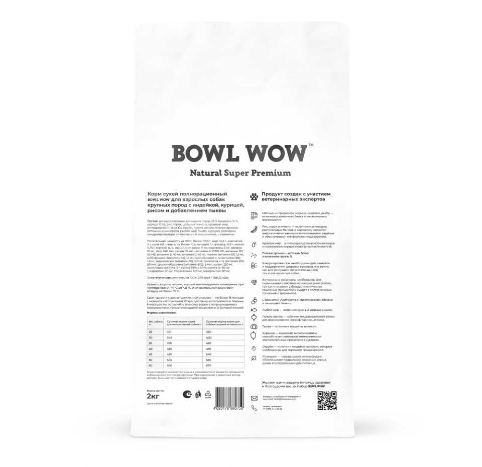Корм для щенков средних пород собак с индейкой, рисом и клюквой 2 кг. фотография 20