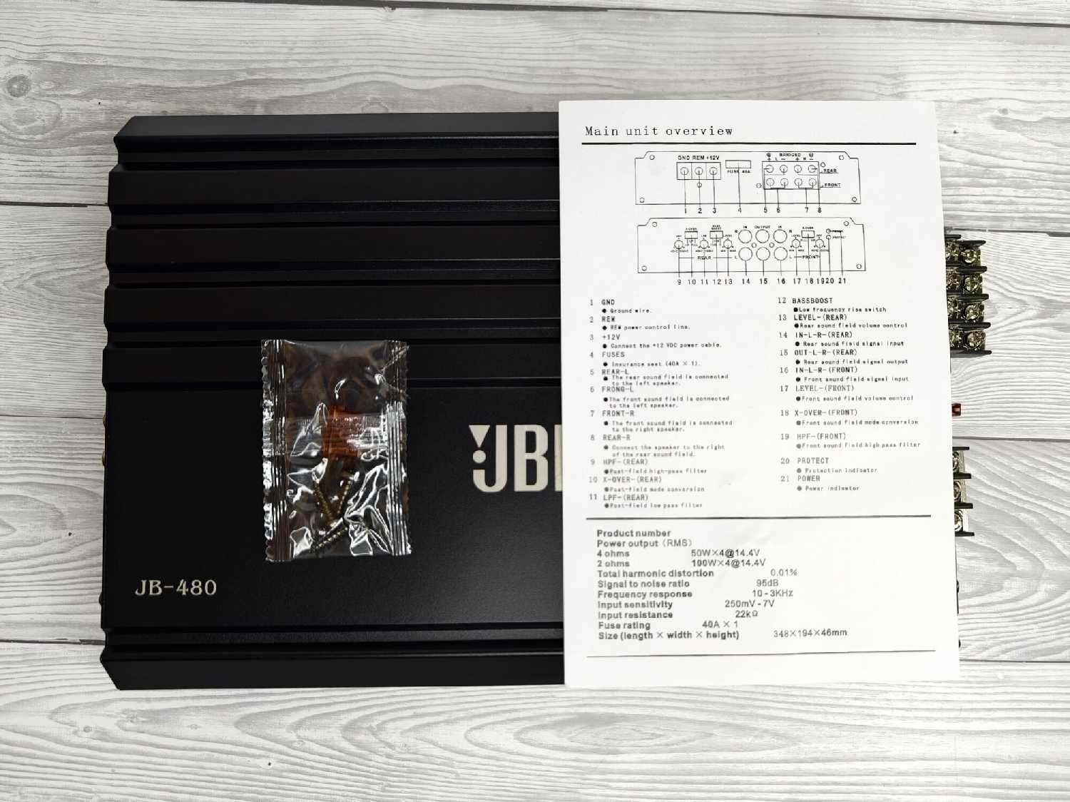 Усилитель Автомобильный JBL JB-480 фотография 4