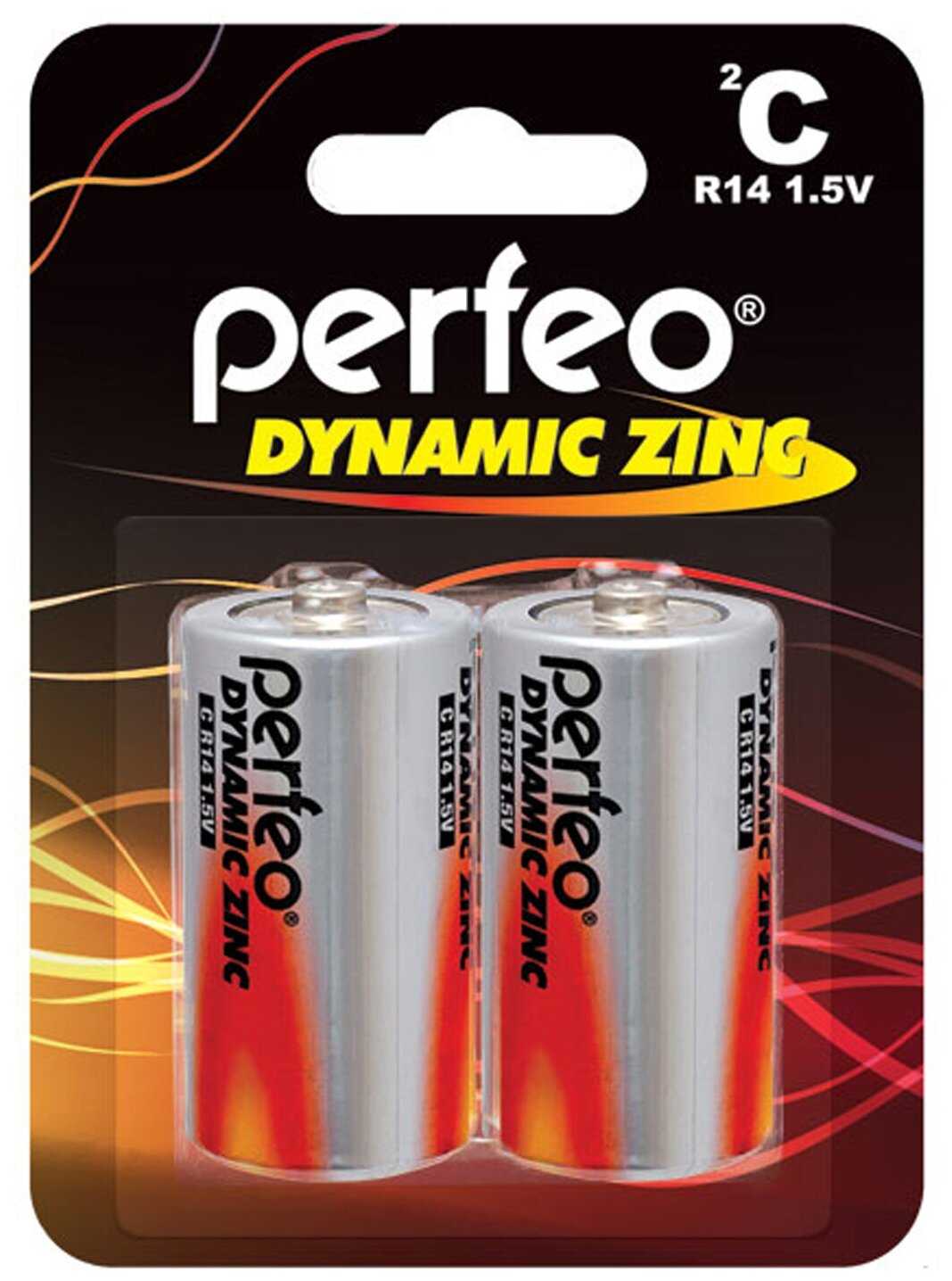 Батарейки Perfeo R14 C Dynamic Zinc (2шт)