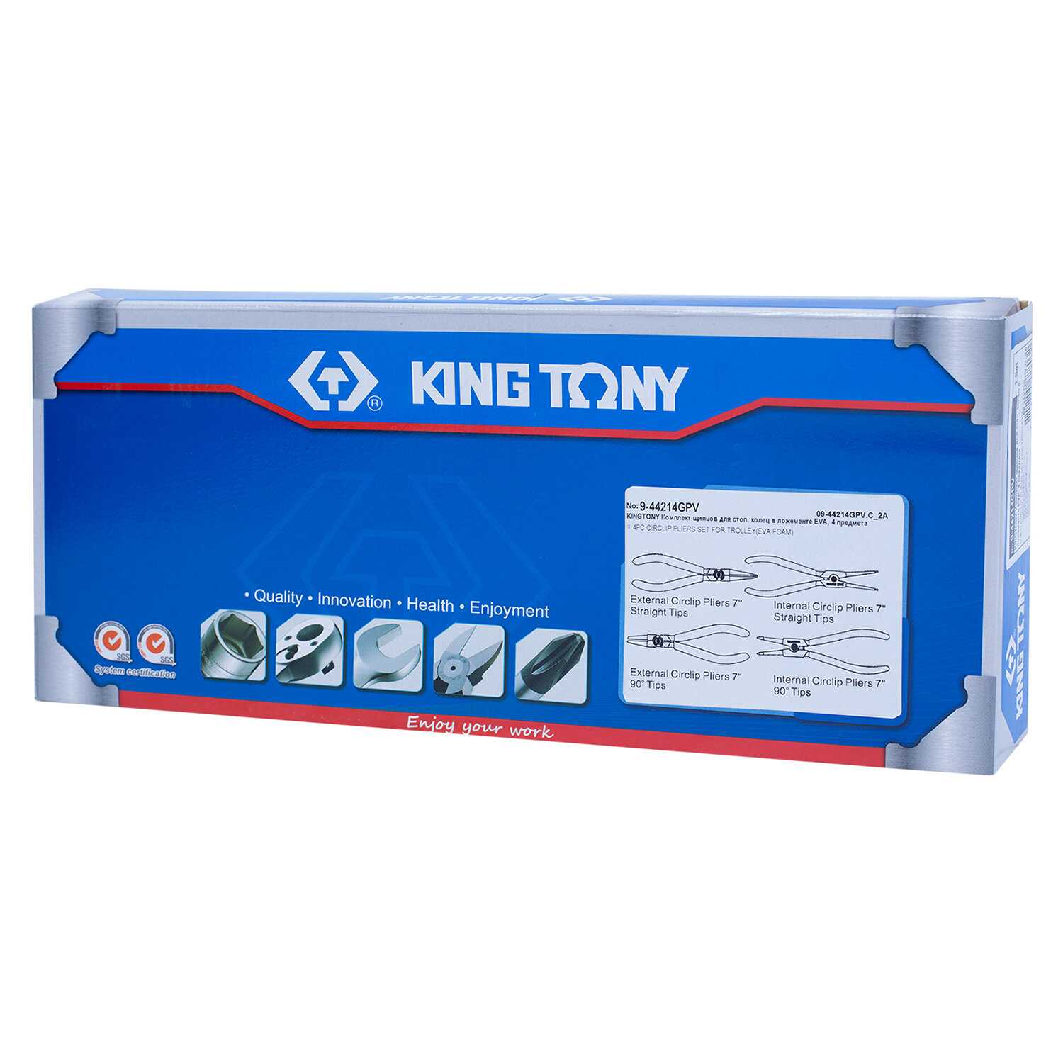 Комплект щипцов для стоп. колец KING TONY (9-44214GPV) фотография 4