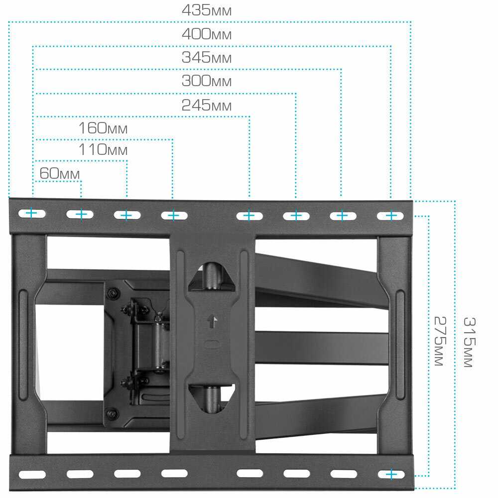 Кронштейн для телевизора настенный наклонно-поворотный Tuarex ALTA-661 [до 70 дюймов, VESA 600x400] фотография 5