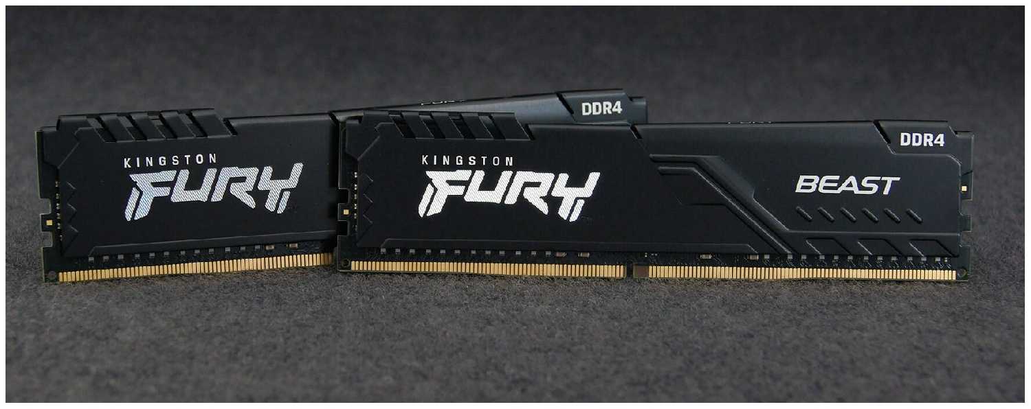 Оперативная память Kingston FURY Beast 32 ГБ (16 ГБ x 2 шт.) DDR4 3200 МГц DIMM CL16 KF432C16BB1K2/32 фотография 2