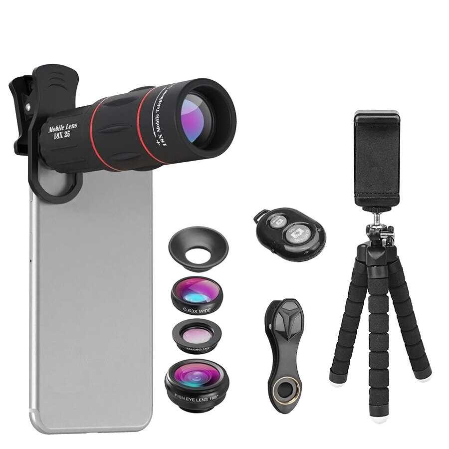 Комплект объективов Apexel 18x Telephoto 5-in-1 Kit (APL-T18XBZJ5)