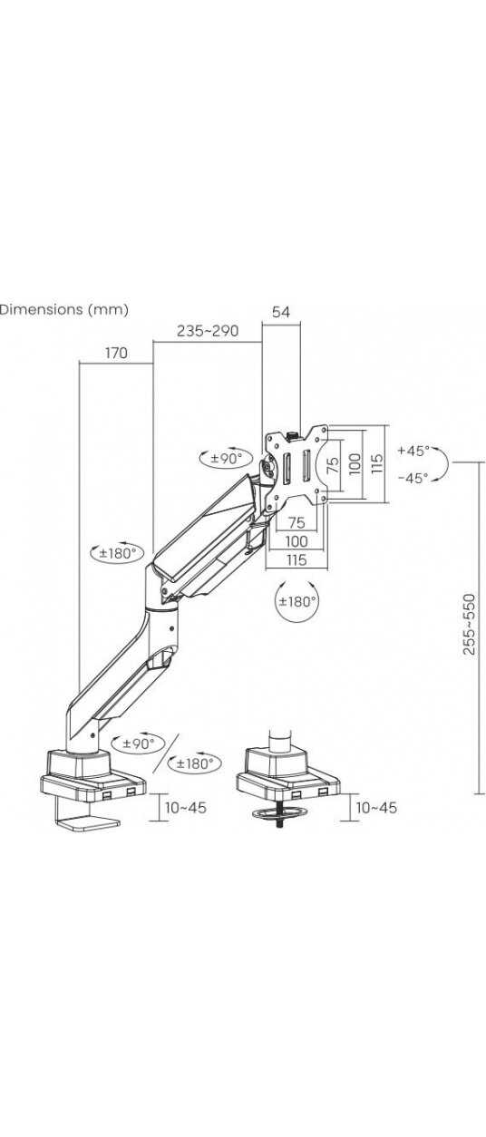 Кронштейн для мониторов Ultramounts UM717 (17