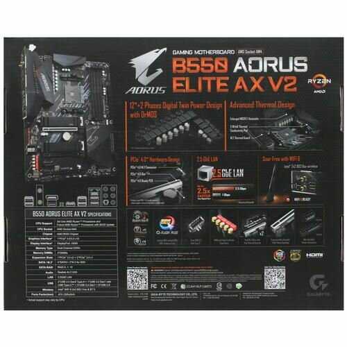 Материнская плата GIGABYTE B550 AORUS Elite AX V2 (rev. 1.0) фотография 17