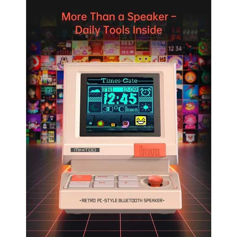 Портативный Bluetooth динамик Divoom MiniToo Retro фотография 3
