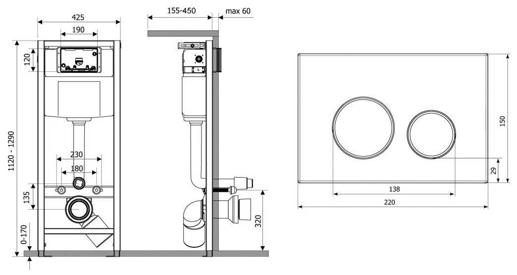 Комплект инсталляции для подвесного унитаза 5 в 1 Lavinia Boho Relfix 38010020 (round) фотография 7