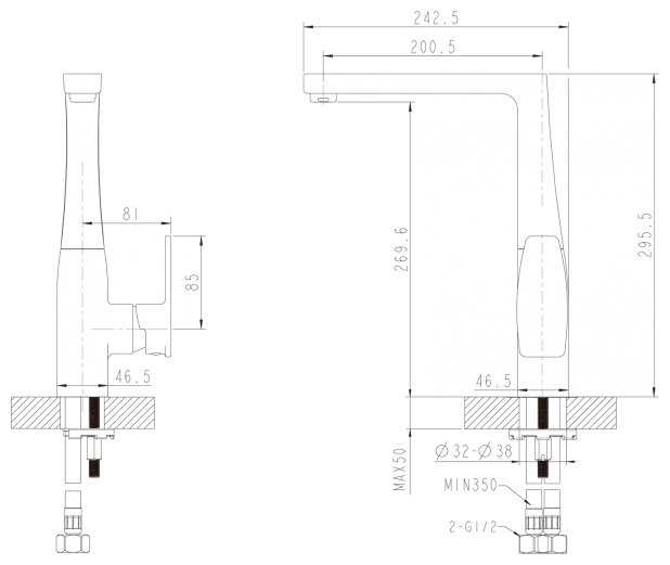 Смеситель для кухни (мойки) Bravat Riffle F772106C (RF0419), рычажный фотография 1