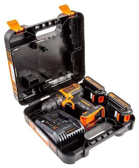 Аккумуляторная дрель-шуруповерт BLACK+DECKER BDCDD186K1B фотография 6