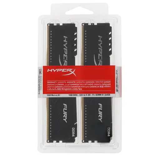 Оперативная память HyperX Fury 16 ГБ (8 ГБ x 2 шт.) DDR4 DIMM CL16 (HX432C16FB3K2/16) фотография 15