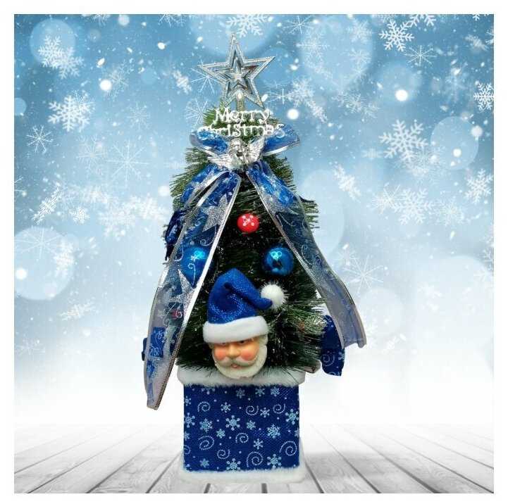 Новогодняя ёлка декоративная настольная фотография 1