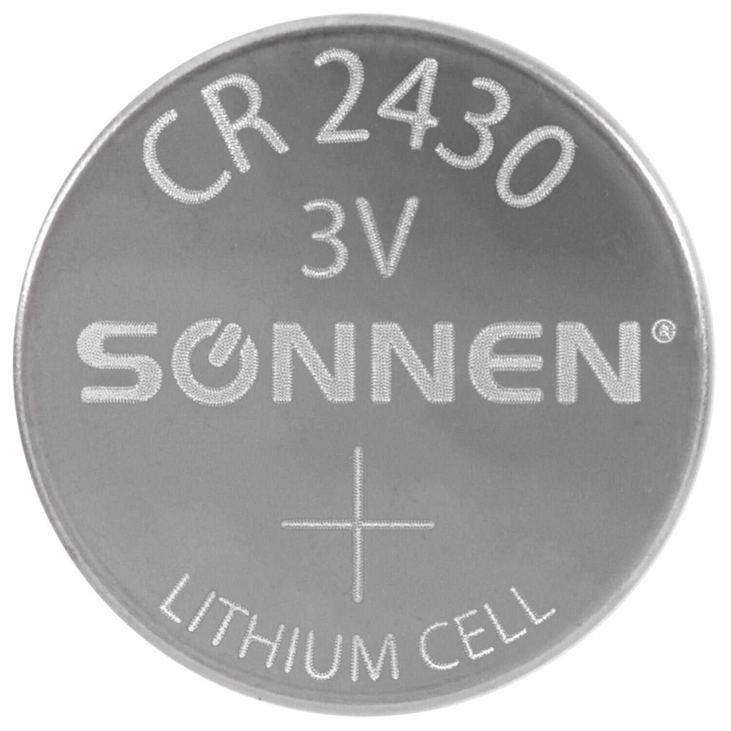 Батарейка литиевая SONNEN Lithium CR2430 (455600) фотография 3
