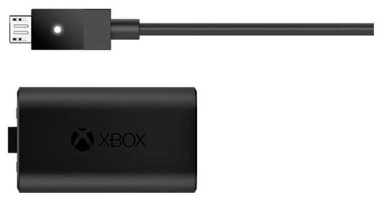Microsoft Аккумулятор с кабелем зарядки microUSB для геймпада Xbox One фотография 1