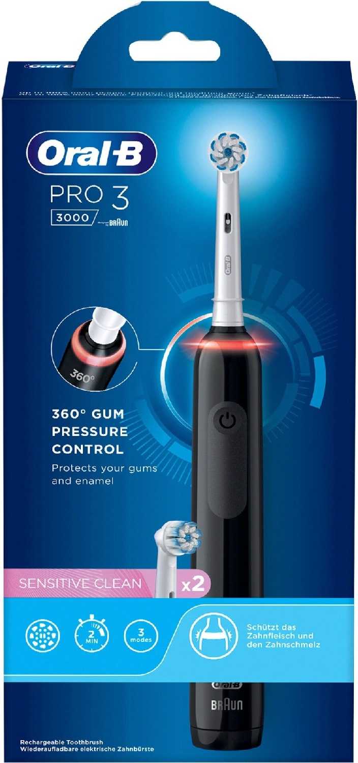 Электрическая зубная щетка Oral-B Pro 3 3000 Sensitive Clean (D505.523.3) фотография 1