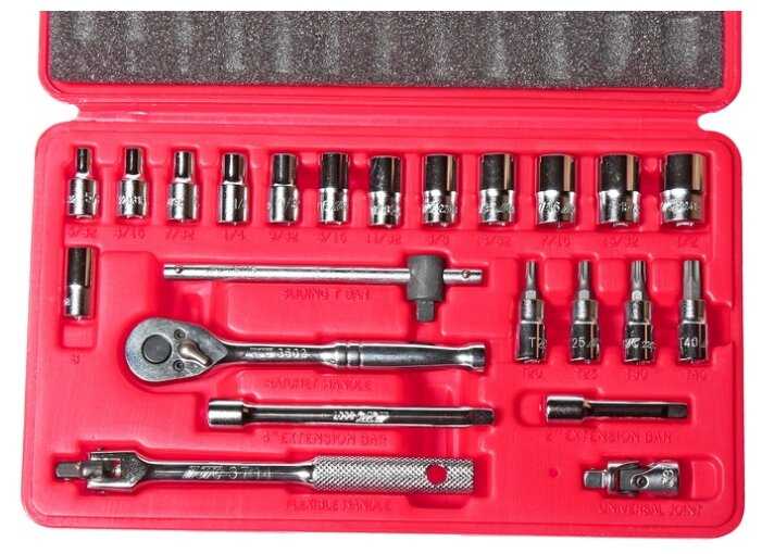 Набор торцевых головок JTC AUTO TOOLS H223S, 23 предм. фотография 1