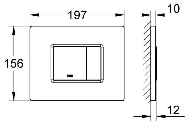 Кнопка смыва Grohe Skate Cosmopolitan 38732000 фотография 3