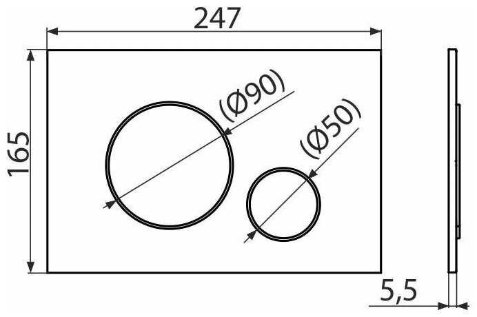 Кнопка управления для скрытых систем инсталляции AlcaPlast M772 фотография 2
