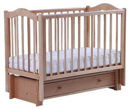 Кроватка ЛЕЛЬ (Кубаньлесстрой) Кубаночка-1 БИ 37.3, классическая, продольный маятник фотография 7