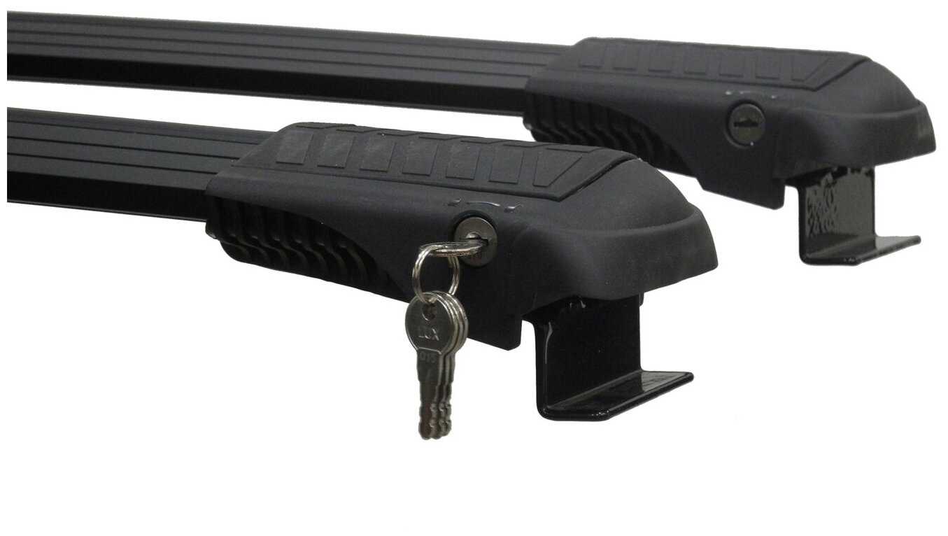 Багажник на рейлинги Renault Duster II (2015-2020) - Lux Hunter черные дуги фотография 2