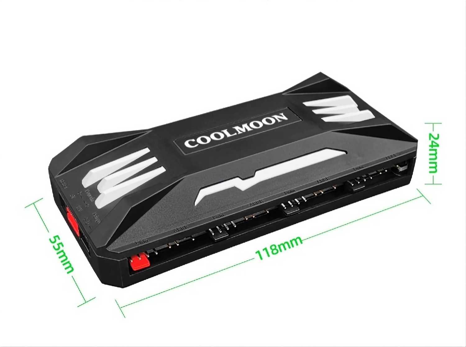 Хаб контроллер Coolmoon Контроллер A-RGB подсветки и PWM фотография 3