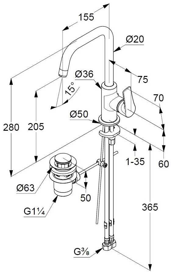 Смеситель Kludi 34025 0575 фотография 1