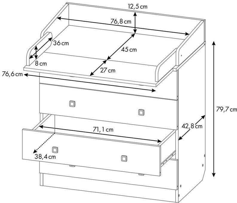 Пеленальный комод Фея Слоник (1580) фотография 11
