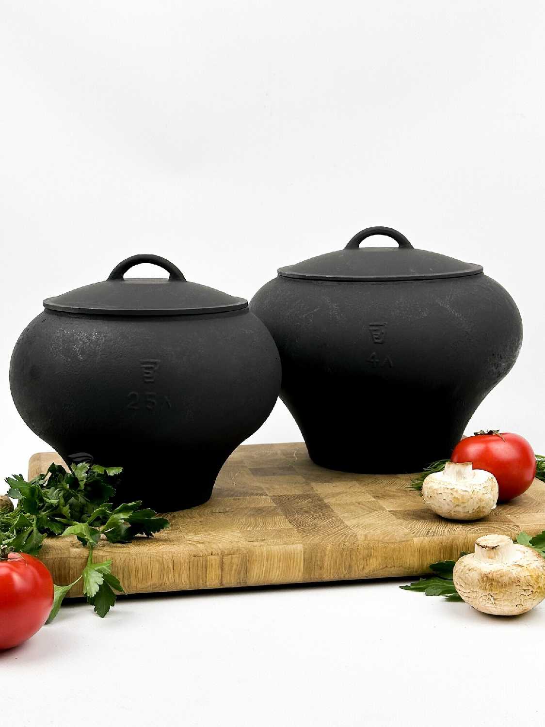 Комплект чугунных горшков Комплект чугунных горшков (2.5 л и 4 л) фотография 20