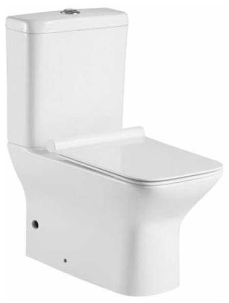 Чаша унитаза напольная Aquanet Cube-C CL-12248B микролифт с горизонтальным выпуском фотография 6