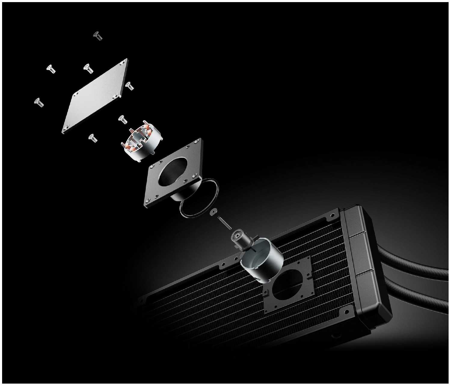 Система водяного охлаждения для процессора MSI MAG CoreLiquid 240R V2 фотография 5