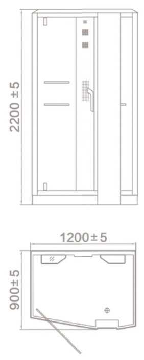 Душевая кабина Orans OLS-SR-89105S L низкий поддон 120см*90см фотография 5