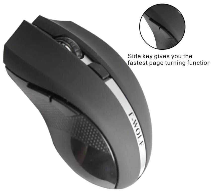 Беспроводная бесшумная компьютерная мышь T-WOLF Q5 фотография 1