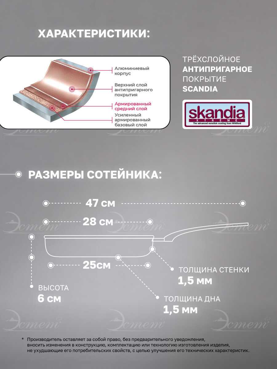 Сотейник съемная ручка 28см фотография 7