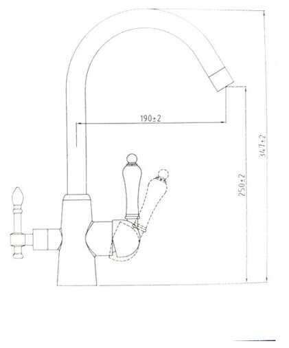 Смеситель для раковины (умывальника) KAISER Vincent 31744-3, вентильный фотография 1
