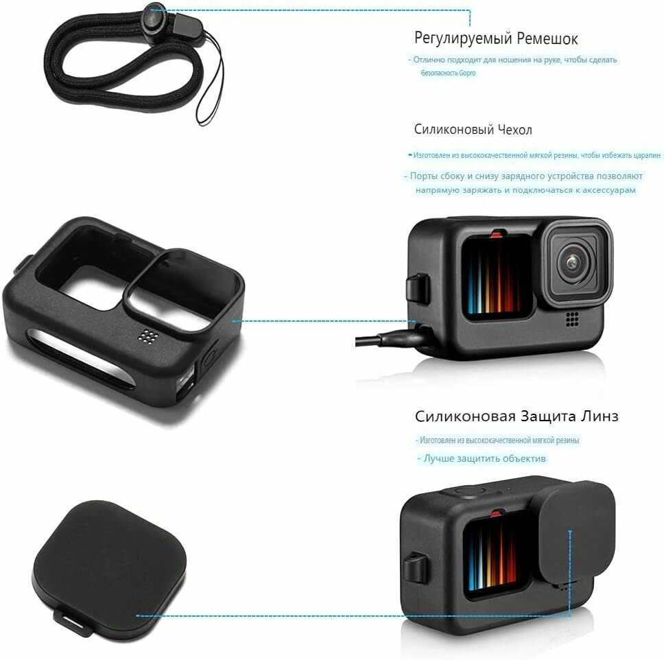 Комплект аксессуаров Gopro Комплект аксессуаров (Hero9-63E) фотография 7