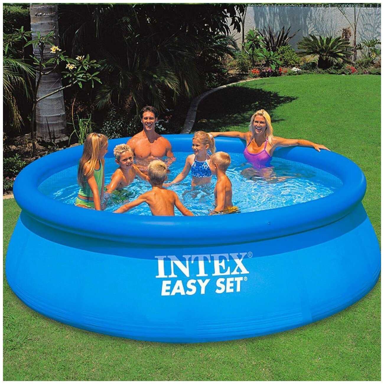 Бассейн надувной для взрослых и детей, Intex Easy Set, 366 х 76см, 5621 л. фотография 5