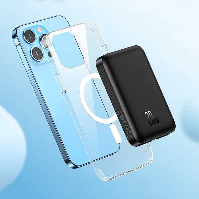 Повербанк Baseus Magnetic Mini Air [10000mAh 20W] [P10059001113-00] +кабель Type-C-Type-C 30 см