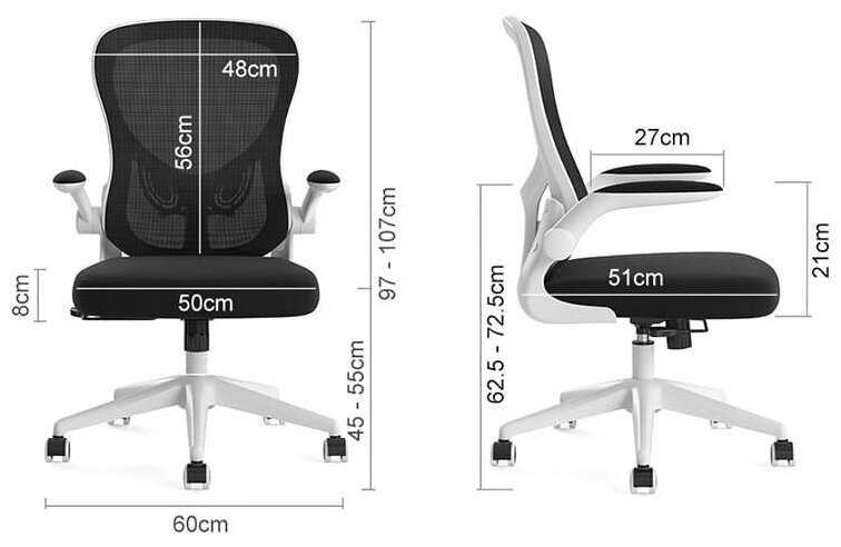 Кресло компьютерное HBADA ergonomic double-waisted (HDNY163BM) фотография 13