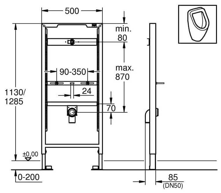 Рамная инсталляция Grohe Rapid SL 38517001 фотография 1