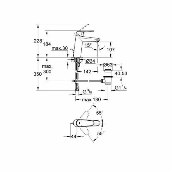 Смеситель для кухни Grohe Eurodisc Cosmopolitan (23448002) фотография 22