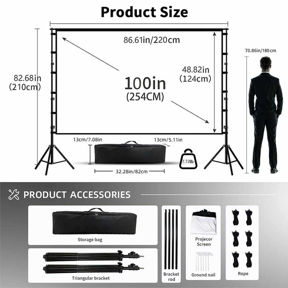 Штатив для проектора Двойной штатив экран для проектора фотография 12
