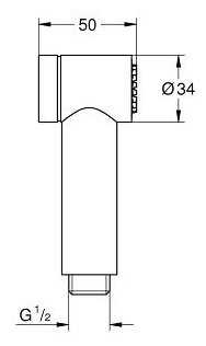 Лейка для гигиенического душа Grohe Sena Trigger Spray 35 26328000 фотография 1
