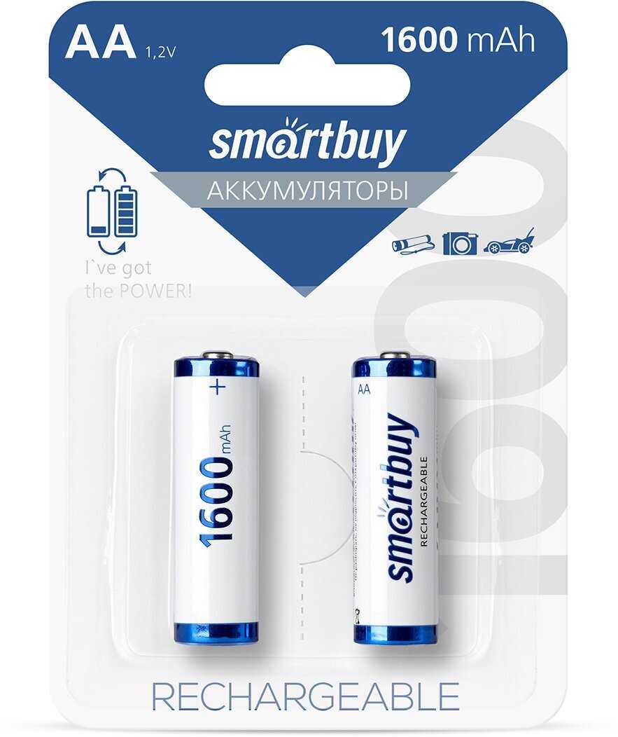Аккумулятор Smartbuy AA/2BL 1600 mAh (SBBR-2A02BL1600)